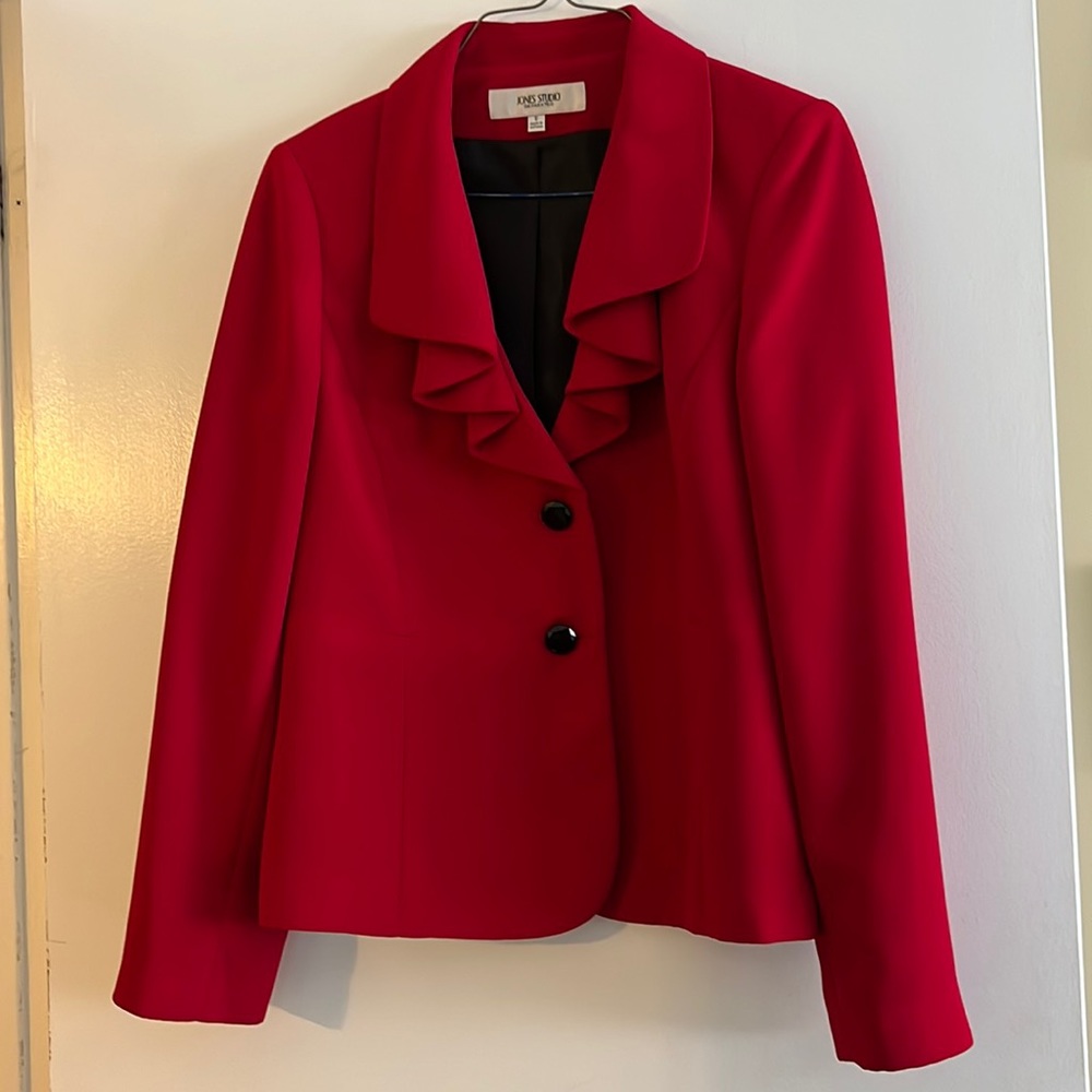 Beautiful red suit jacket perfect with black pants size 8